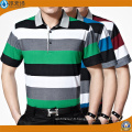 2017 Hommes Femmes Enfants Solide Fils Dye Stripe Polo Chemises Coton Polo T-Shirts